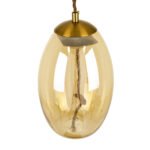 GLOBOSTAR® ΑΧΤΟΝ 00754 Μοντέρνο Κρεμαστό Φωτιστικό Οροφής LED 7W 500lm 180° AC 220-240V IP20 Θερμό Λευκό 2700K - Sanan SMD Chip - Μελί & Χρυσό - Μ17 x Π17 x Υ18cm - 2 Χρόνια Εγγύηση - Image 7