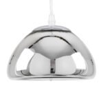 GLOBOSTAR® CRISTIN 00756 Μοντέρνο Κρεμαστό Φωτιστικό Οροφής με Ντουί 1 x G4 AC 220-240V IP20 - Ασημί - Μ18 x Π18 x Υ13cm - Image 4