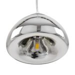 GLOBOSTAR® CRISTIN 00756 Μοντέρνο Κρεμαστό Φωτιστικό Οροφής με Ντουί 1 x G4 AC 220-240V IP20 - Ασημί - Μ18 x Π18 x Υ13cm - Image 5