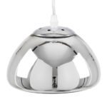 GLOBOSTAR® CRISTIN 00756 Μοντέρνο Κρεμαστό Φωτιστικό Οροφής με Ντουί 1 x G4 AC 220-240V IP20 - Ασημί - Μ18 x Π18 x Υ13cm - Image 6