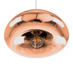 GLOBOSTAR® CRISTIN 00761 Μοντέρνο Κρεμαστό Φωτιστικό Οροφής με Ντουί 1 x E27 AC 220-240V IP20 - Χάλκινο - Μ30 x Π30 x Υ19cm - Image 5