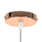 GLOBOSTAR® CRISTIN 00761 Μοντέρνο Κρεμαστό Φωτιστικό Οροφής με Ντουί 1 x E27 AC 220-240V IP20 - Χάλκινο - Μ30 x Π30 x Υ19cm - Image 7