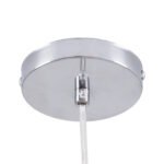 GLOBOSTAR® DIXAR 00763 Μοντέρνο Κρεμαστό Φωτιστικό Οροφής με Ντουί 1 x E27 AC 220-240V IP20 - Κόκκινο & Ασημί - Μ36 x Π36 x Υ45cm - Image 7