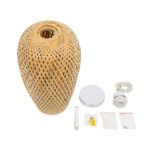 GLOBOSTAR® SAN TROPEZ 00764 Boho Κρεμαστό Φωτιστικό Οροφής με Ντουί 1 x E27 AC 220-240V IP20 - Μπεζ - Μ19 x Π19 x Υ42cm - Image 9