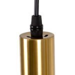 GLOBOSTAR® OLVERO 00775 Μοντέρνο Κρεμαστό Φωτιστικό Οροφής με Ντουί 4 x E27 AC 220-240V IP20 - Μαύρο & Χρυσό - Μ90 x Π18 x Y130cm - Image 7