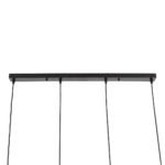 GLOBOSTAR® OLVERO 00775 Μοντέρνο Κρεμαστό Φωτιστικό Οροφής με Ντουί 4 x E27 AC 220-240V IP20 - Μαύρο & Χρυσό - Μ90 x Π18 x Y130cm - Image 9