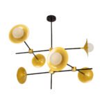 GLOBOSTAR® JOLIET 00780 Μοντέρνο Φωτιστικό Οροφής με Ντουί 6 x G9 AC 220-240V IP20 - Μαύρο & Χρυσό - Μ93 x Π93 x Υ87cm - Image 4