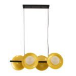 GLOBOSTAR® JOLIET 00782 Μοντέρνο Κρεμαστό Φωτιστικό Οροφής με Ντουί 4 x G9 AC 220-240V IP20 - Μαύρο & Χρυσό - Μ65 x Π28 x Υ20cm - Image 4