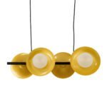 GLOBOSTAR® JOLIET 00782 Μοντέρνο Κρεμαστό Φωτιστικό Οροφής με Ντουί 4 x G9 AC 220-240V IP20 - Μαύρο & Χρυσό - Μ65 x Π28 x Υ20cm - Image 5