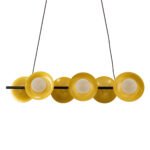 GLOBOSTAR® JOLIET 00783 Μοντέρνο Κρεμαστό Φωτιστικό Οροφής με Ντουί 6 x G9 AC 220-240V IP20 - Μαύρο & Χρυσό - Μ95 x Π28 x Υ20cm - Image 5