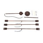 GLOBOSTAR® ZANE 00785 Μοντέρνο Φωτιστικό Οροφής με Ντουί 6 x E27 AC 220-240V IP20 - Χάλκινο - Μ70 x Π70 x Υ100cm - Image 10