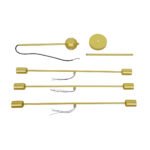 GLOBOSTAR® ZANE 00786 Μοντέρνο Φωτιστικό Οροφής με Ντουί 6 x E27 AC 220-240V IP20 - Χρυσό - Μ70 x Π70 x Υ100cm - Image 10