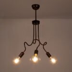 GLOBOSTAR® ASPECT 00788 Μοντέρνο Φωτιστικό Οροφής με Ντουί 3 x E27 AC 220-240V IP20 - Χάλκινο - Μ42 x Π42 x Υ60cm - Image 3