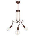 GLOBOSTAR® ASPECT 00788 Μοντέρνο Φωτιστικό Οροφής με Ντουί 3 x E27 AC 220-240V IP20 - Χάλκινο - Μ42 x Π42 x Υ60cm - Image 4