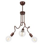 GLOBOSTAR® ASPECT 00788 Μοντέρνο Φωτιστικό Οροφής με Ντουί 3 x E27 AC 220-240V IP20 - Χάλκινο - Μ42 x Π42 x Υ60cm - Image 5