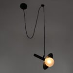 GLOBOSTAR® CELEST 00789 Μοντέρνο Κρεμαστό Φωτιστικό Οροφής με Ντουί 1 x G9 AC 220-240V IP20 - Μαύρο & Λευκό - Μ20 x Π20 x Υ26.5cm - Image 3