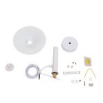 GLOBOSTAR® CELEST 00790 Μοντέρνο Κρεμαστό Φωτιστικό Οροφής με Ντουί 1 x G9 AC 220-240V IP20 - Λευκό - Μ20 x Π20 x Υ26.5cm - Image 8