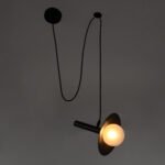 GLOBOSTAR® CELEST 00791 Μοντέρνο Κρεμαστό Φωτιστικό Οροφής με Ντουί 1 x G9 AC 220-240V IP20 - Καφέ & Λευκό - Μ20 x Π20 x Υ26.5cm - Image 3