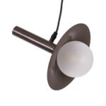 GLOBOSTAR® CELEST 00791 Μοντέρνο Κρεμαστό Φωτιστικό Οροφής με Ντουί 1 x G9 AC 220-240V IP20 - Καφέ & Λευκό - Μ20 x Π20 x Υ26.5cm - Image 4