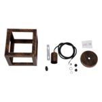 GLOBOSTAR® CUBE 00793 Μοντέρνο Κρεμαστό Φωτιστικό Οροφής με Ντουί 1 x E27 AC 220-240V IP20 - Χάλκινο - Μ25 x Π25 x Υ25cm - Image 8