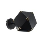 GLOBOSTAR® WELLES 00794 Μοντέρνο Φωτιστικό Τοίχου - Απλίκα με Ντουί 1 x E14 AC 220-240V IP20 - Μαύρο - Μ17 x Π28 x Υ17cm