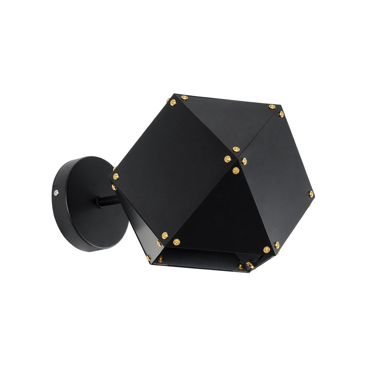 00794_0 GLOBOSTAR® WELLES 00794 Μοντέρνο Φωτιστικό Τοίχου - Απλίκα με Ντουί 1 x E14 AC 220-240V IP20 - Μαύρο - Μ17 x Π28 x Υ17cm - Image 1