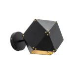 GLOBOSTAR® WELLES 00794 Μοντέρνο Φωτιστικό Τοίχου - Απλίκα με Ντουί 1 x E14 AC 220-240V IP20 - Μαύρο - Μ17 x Π28 x Υ17cm - Image 3