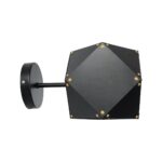 GLOBOSTAR® WELLES 00794 Μοντέρνο Φωτιστικό Τοίχου - Απλίκα με Ντουί 1 x E14 AC 220-240V IP20 - Μαύρο - Μ17 x Π28 x Υ17cm - Image 7