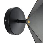 GLOBOSTAR® WELLES 00794 Μοντέρνο Φωτιστικό Τοίχου - Απλίκα με Ντουί 1 x E14 AC 220-240V IP20 - Μαύρο - Μ17 x Π28 x Υ17cm - Image 8