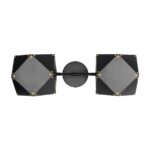 GLOBOSTAR® WELLES 00795 Μοντέρνο Φωτιστικό Τοίχου - Απλίκα με Ντουί 2 x E14 AC 220-240V IP20 - Μαύρο - Μ52 x Π21 x Υ17cm - Image 4