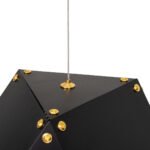 GLOBOSTAR® WELLES REPLICA 00796 Μοντέρνο Κρεμαστό Φωτιστικό Οροφής με Ντουί 4 x E14 AC 220-240V IP20 - Μαύρο & Χρυσό - Μ68 x Π32 x Υ30cm - Image 6