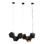 GLOBOSTAR® WELLES REPLICA 00797 Μοντέρνο Κρεμαστό Φωτιστικό Οροφής με Ντουί 6 x E14 AC 220-240V IP20 - Μαύρο & Χρυσό - Μ98 x Π32 x Υ30cm - Image 3