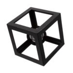 GLOBOSTAR® CUBE 00799 Μοντέρνο Φωτιστικό Οροφής με Ντουί 1 x E27 AC 220-240V IP20 - Μαύρο & Χρυσό - Μ25 x Π25 x Υ25cm - Image 8