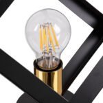 GLOBOSTAR® CUBE 00799 Μοντέρνο Φωτιστικό Οροφής με Ντουί 1 x E27 AC 220-240V IP20 - Μαύρο & Χρυσό - Μ25 x Π25 x Υ25cm - Image 9