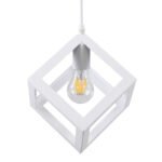 GLOBOSTAR® CUBE 00802 Μοντέρνο Κρεμαστό Φωτιστικό Οροφής με Ντουί 1 x E27 AC 220-240V IP20 - Λευκό - Μ25 x Π25 x Υ25cm - Image 5