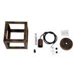 GLOBOSTAR® CUBE 00803 Μοντέρνο Κρεμαστό Φωτιστικό Οροφής με Ντουί 1 x E27 AC 220-240V IP20 - Χάλκινο Εφέ Σκουριάς - Μ25 x Π25 x Υ25cm - Image 8