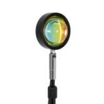 GloboStar® 00817 Μοντέρνο Minimal Επιδαπέδιο Φωτιστικό Μεταλλικό Μονόφωτο LED 12W DC 5V με Projector LENS Ειδικού Εφέ & Καλώδιο Τροφοδοσίας USB Rotation Head 180° RAINBOW BLUE - Image 3