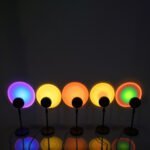 GloboStar® 00821 Μοντέρνο Minimal Επιδαπέδιο Φωτιστικό Μεταλλικό Μονόφωτο LED 12W DC 5V με Projector LENS Ειδικού Εφέ & Καλώδιο Τροφοδοσίας USB Rotation Head 180° RAINBOW GREEN - Image 9