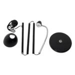 GLOBOSTAR® VERSA 00830 Μοντέρνο Επιδαπέδιο Φωτιστικό με Ντουί 1 x E27 AC 220-240V IP20 - Μαύρο & Χρώμιο - Μ14.5 x Π14.5 x Υ155cm - Image 10