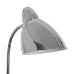 GLOBOSTAR® VERSA 00831 Μοντέρνο Επιδαπέδιο Φωτιστικό με Ντουί 1 x E27 AC 220-240V IP20 - Ασημί & Μαύρο - Μ15 x Π15 x Υ155cm - Image 5