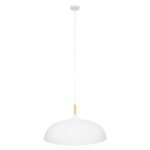 GLOBOSTAR® VALLETE 00837 Μοντέρνο Κρεμαστό Φωτιστικό Οροφής με Ντουί 1 x E27 AC 220-240V IP20 - Λευκό & Μπεζ - Μ60 x Π60 x Υ35cm - Image 2