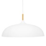 GLOBOSTAR® VALLETE 00837 Μοντέρνο Κρεμαστό Φωτιστικό Οροφής με Ντουί 1 x E27 AC 220-240V IP20 - Λευκό & Μπεζ - Μ60 x Π60 x Υ35cm - Image 3