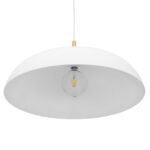 GLOBOSTAR® VALLETE 00837 Μοντέρνο Κρεμαστό Φωτιστικό Οροφής με Ντουί 1 x E27 AC 220-240V IP20 - Λευκό & Μπεζ - Μ60 x Π60 x Υ35cm - Image 4