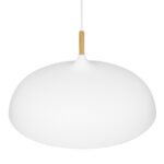 GLOBOSTAR® VALLETE 00837 Μοντέρνο Κρεμαστό Φωτιστικό Οροφής με Ντουί 1 x E27 AC 220-240V IP20 - Λευκό & Μπεζ - Μ60 x Π60 x Υ35cm - Image 5