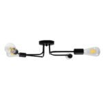 GLOBOSTAR® LIBERTA 00838 Vintage Φωτιστικό Οροφής με Ντουί 4 x E27 AC 220-240V IP20 - Μαύρο - Μ44.5 x Π44.5 x Υ12cm - Image 6