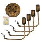 GLOBOSTAR® LIBERTA 00839 Μοντέρνο Φωτιστικό Οροφής με Ντουί 4 x E27 AC 220-240V IP20 - Χάλκινο - Μ44.5 x Π44.5 x Υ12cm - Image 9