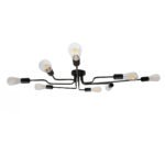 GLOBOSTAR® LIBERTA 00840 Μοντέρνο Φωτιστικό Οροφής με Ντουί 8 x E27 AC 220-240V IP20 - Μαύρο - Μ102 x Π72 x Υ10.5cm - Image 6