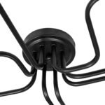 GLOBOSTAR® LIBERTA 00840 Μοντέρνο Φωτιστικό Οροφής με Ντουί 8 x E27 AC 220-240V IP20 - Μαύρο - Μ102 x Π72 x Υ10.5cm - Image 7