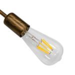 GLOBOSTAR® LIBERTA 00841 Μοντέρνο Φωτιστικό Οροφής με Ντουί 8 x E27 AC 220-240V IP20 - Μπρούτζινο - Μ102 x Π72 x Υ10.5cm - Image 8