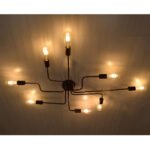 GLOBOSTAR® LIBERTA 00841 Μοντέρνο Φωτιστικό Οροφής με Ντουί 8 x E27 AC 220-240V IP20 - Μπρούτζινο - Μ102 x Π72 x Υ10.5cm - Image 3